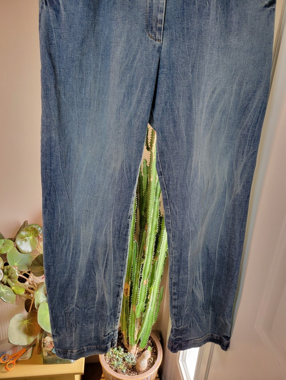H+ Hannoh Wessel Prunella Blue Jeans Crafted‎ In Italy, Size 40 US Medium - Picture 3 of 7